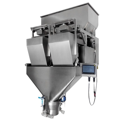 Food 2 Head Linear Weigher Automated Food Sugar Granule Powder Filling Machine